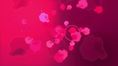Pink abstract background animation with floating shapes and pattern elements Stock Footage 347946642
