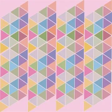 Pink abstract background of colored triangles Stock Illustration