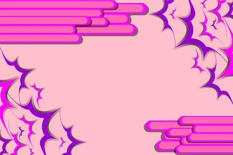 Pink Abstract Background with Curved Lines and Purple Corner Ornaments ok EP Illustrazione stock