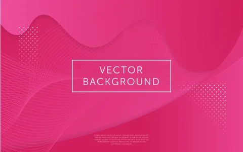 Pink abstract background with dinamic fluid shape for website, landing page,  Stock Illustration