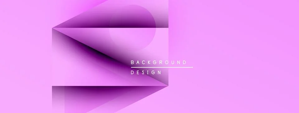 Pink abstract background features layered geometric shapes. Modern design with Stock Illustration