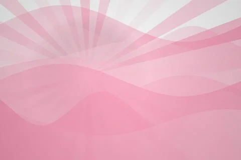 Pink abstract background with flowing waves and sun rays Stock Photos