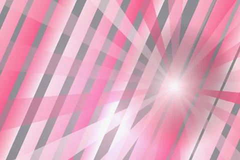 Pink abstract background with light rays and geometric lines Stock Illustration