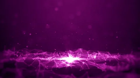 Pink abstract background with line and dots connection triangle shape Stock Footage 217659936