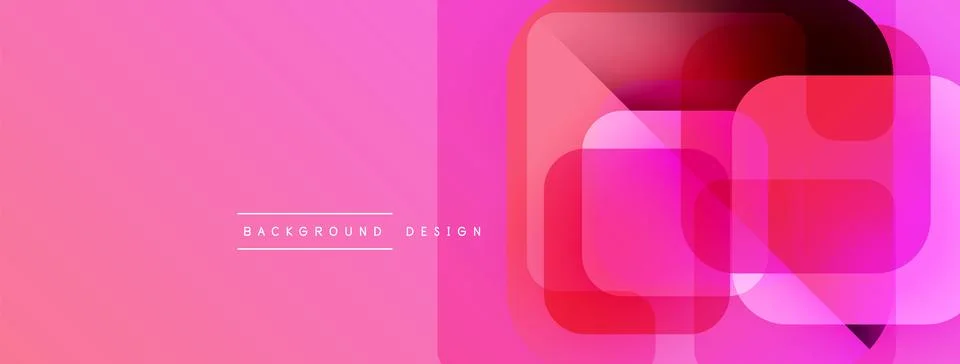 Pink abstract background. Overlapping squares create modern visual effect. Illustrazione stock