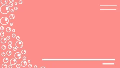 Pink Abstract background with white bubbles pattern Stock Illustration