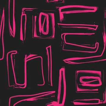 Pink Abstract Brush strokes pattern design Stock Illustration