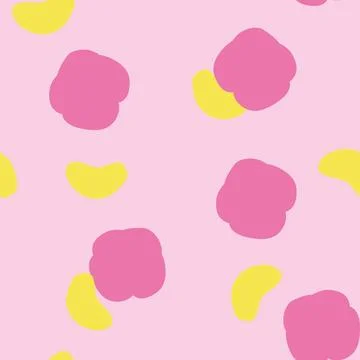 Pink Abstract Circles seamless pattern design Stock Illustration