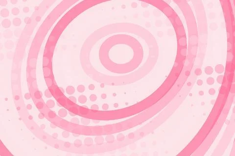 Pink abstract circular pattern with dots and swirls Stock Photos