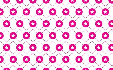 Pink abstract circular seamless pattern with geometric design Stock Illustration
