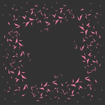 Pink abstract confetti frame background. Stock Illustration