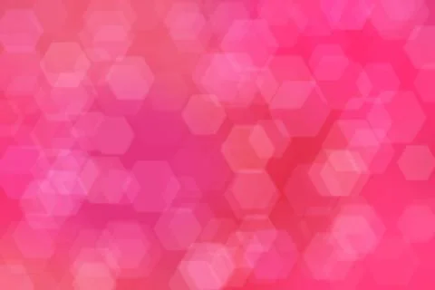 Pink abstract defocused background, hexagon shape bokeh pattern. イラスト素材