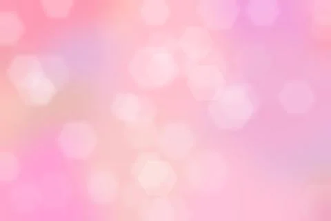 Pink abstract defocused background, hexagon shape bokeh pattern. Stock Illustration