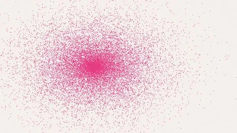 Pink abstract digital sparkle explosion on white background Stock Illustration