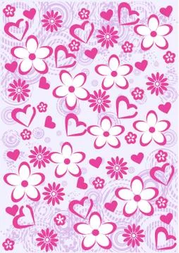 Pink Abstract  floral pattern background Stock Illustration