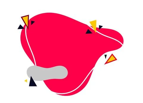 Pink abstract fluid shape frame element, Vibrant organic blob presentation ba Stock Illustration