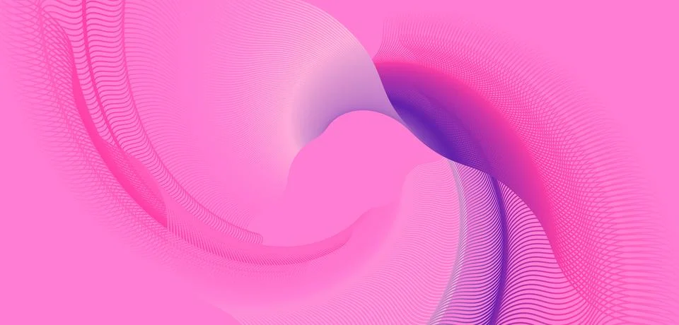 Pink Abstract Fluid Wave Background with Soft Gradient Motion Stock Illustration