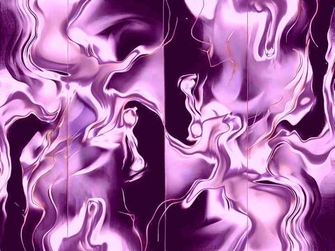 Pink abstract fractal pattern on black background, wallpaper, design Stock Illustration