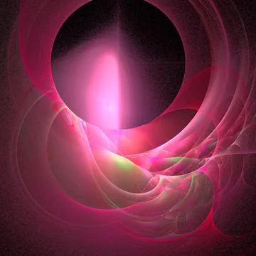 Pink abstract fractal pattern on black background, wallpaper, design イラスト素材