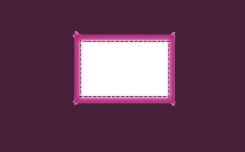 Pink Abstract Frame with White Copy Space on Dark Background Stock Illustration