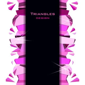 Pink abstract geometric background. 스톡 일러스트