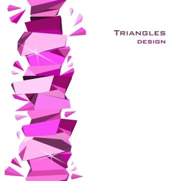 Pink abstract geometric background. 스톡 일러스트