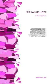 Pink abstract geometric background. Stockillustratie