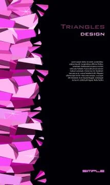 Pink abstract geometric background. Stockillustratie