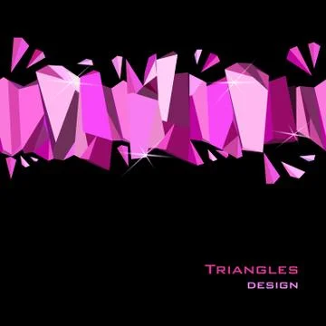 Pink abstract geometric background. Stockillustratie