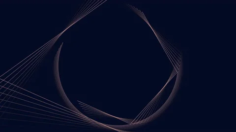 Pink abstract geometric lines on dark space Stock Footage 196815247