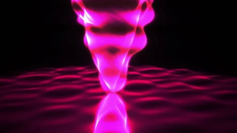 Pink Abstract Glowing Light Wave Dynamic Motion for Creative Video Background Stock Footage 343748167