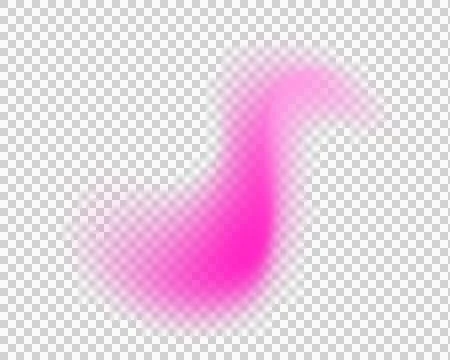 Pink abstract gradient blob shape isolated on transparent background for de.. Illustrazione stock