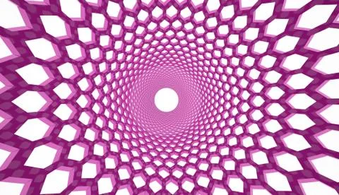 Pink abstract hexagonal background rendered Stock Illustration