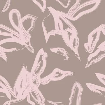 Pink Abstract Leaf seamless pattern design for fashion Stock Illustration