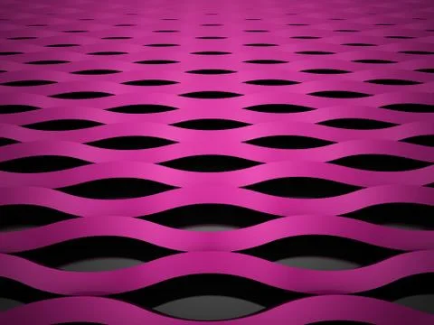 Pink abstract mesh rendered on black background Stock Illustration