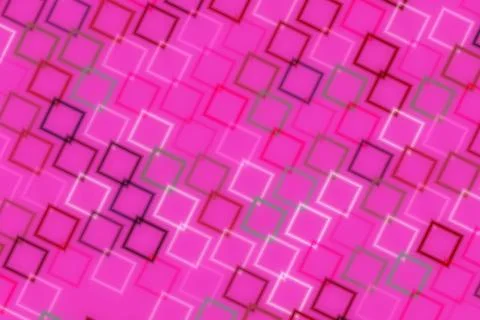 Pink abstract pattern with squares and lines on textured background Stock Illustration