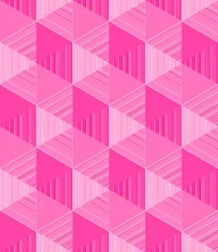 Pink abstract pattern of triangles and lines. Pink Grid Mosaic Background Stock Illustration