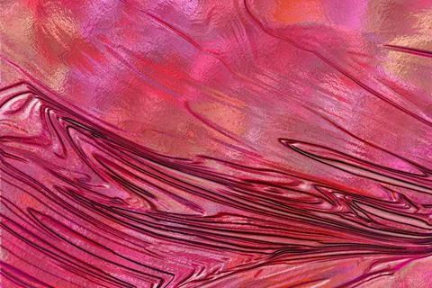 Pink abstract with patterns and curved lines. A crumpled, distorted surface. Stock Illustration