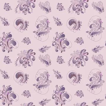 Pink abstract seamless floral pattern Stock Illustration