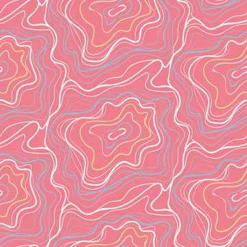 Pink abstract seamless vector linear pattern Stock Illustration