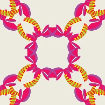 Pink Abstract Seashell Pattern Illustrazione stock