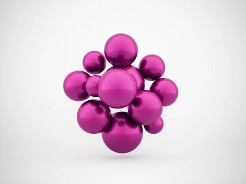 Pink abstract sphere concept background rendered Illustrazione stock
