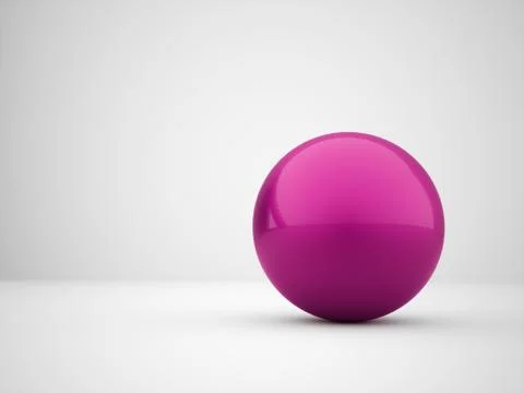 Pink abstract sphere concept rendered Stock Illustration