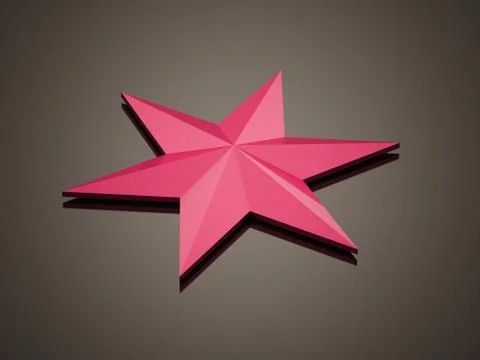 Pink abstract star  background rendered Stock Illustration