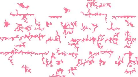 Pink abstract vector shapes on white, Artistic organic graphic elements, Crea Illustrazione stock