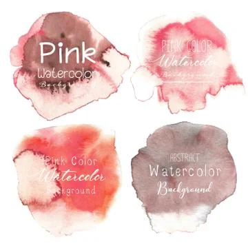 Pink abstract watercolor background. Vector illustration. Stock Illustration