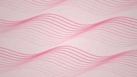 Pink abstract wavy lines on light background Stock Illustration