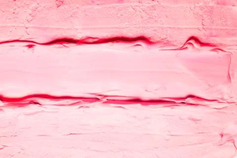 Pink acrylic paint background raspberry ice cream Stock Photos