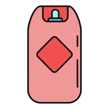 Pink aerosol spray can vector illustration icon Stock Illustration