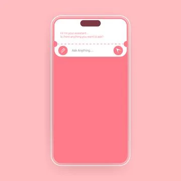 Pink AI Chatbot User Interface Ilustração Stock
